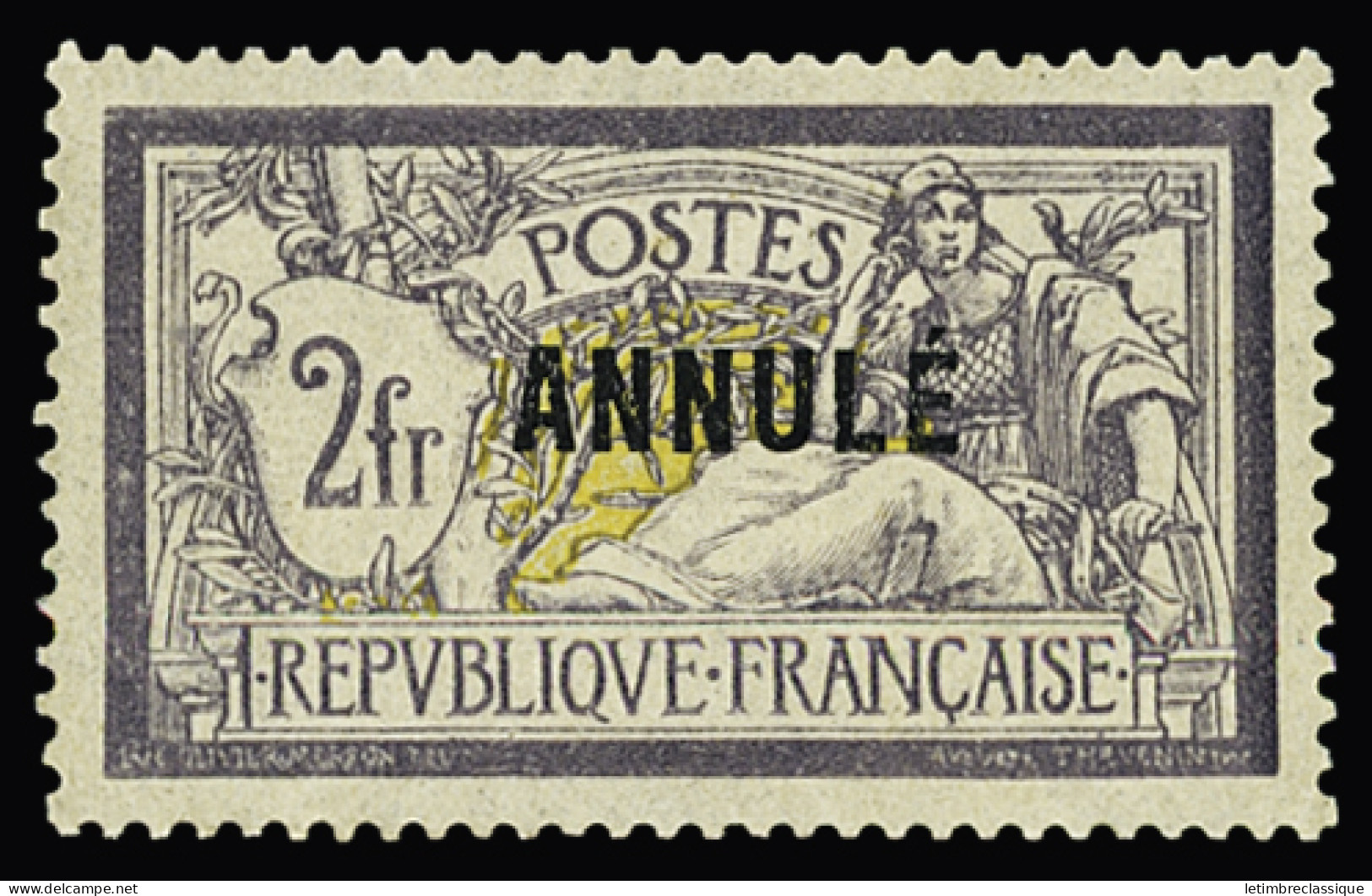 ** N°122-CI 1 2f Violet Et Jaune, Bon Centrage, Neuf **, TB, RR - Cours D'Instruction