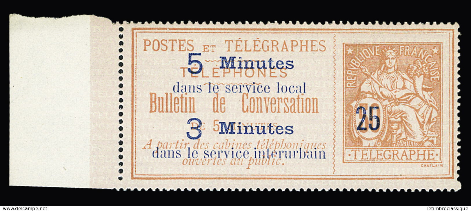 (*) N°14 25 Sur 50c Rouge Sur Rose, Nsg Comme émis, Bdf, SUP - Telegraphie Und Telefon