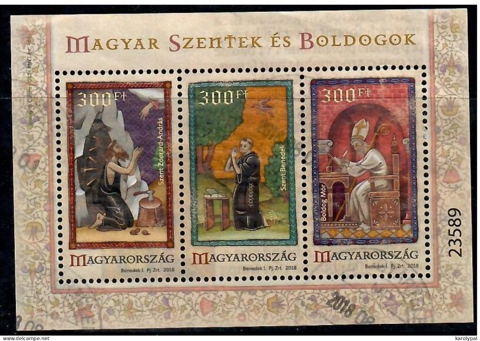 Hungary, 2018, Used, Hungaryan Saint Mi. Bl. Nr.417 - Gebraucht