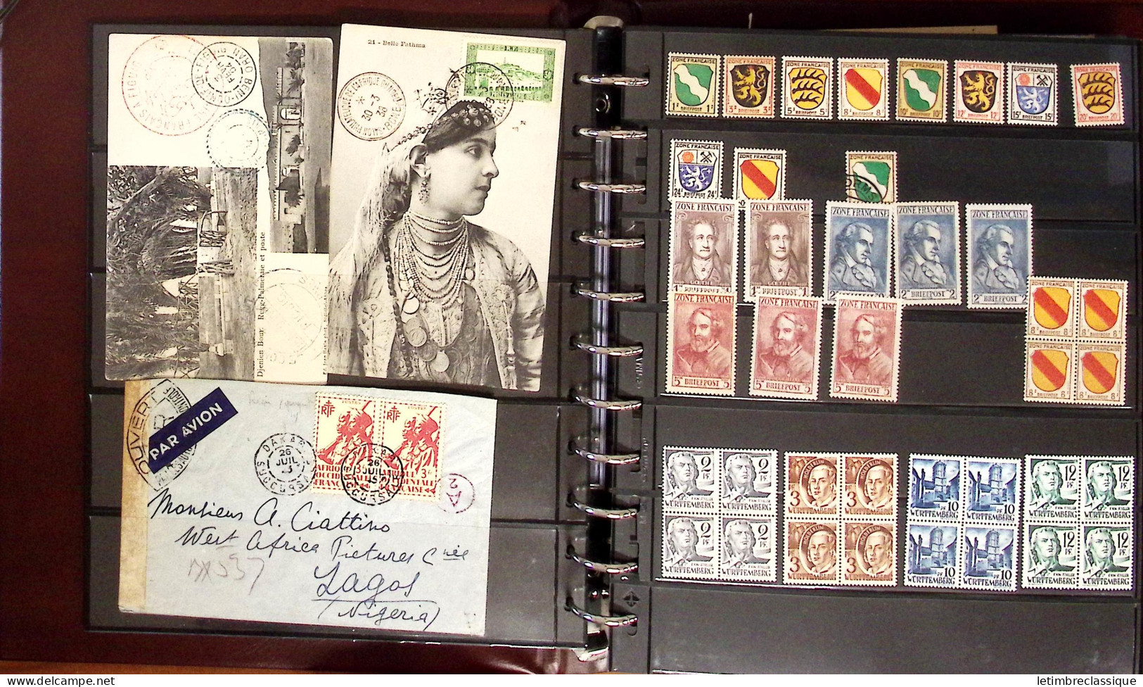 Lettre 1845-1987, Collection En Un Classeur Safe De Plus De 120 Lettres Ou Cartes, Dont De Nombreuses Bonnes Valeurs Ava - Collections