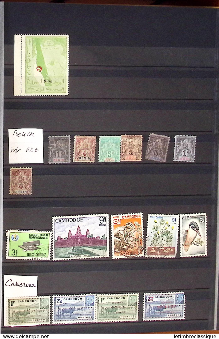 **,*,obl 1885-2007, Collection En Un Classeur, De Timbres Des COLONIES, Blocs, Toutes époques, Neufs Et Obl., Dont Algér - Collections