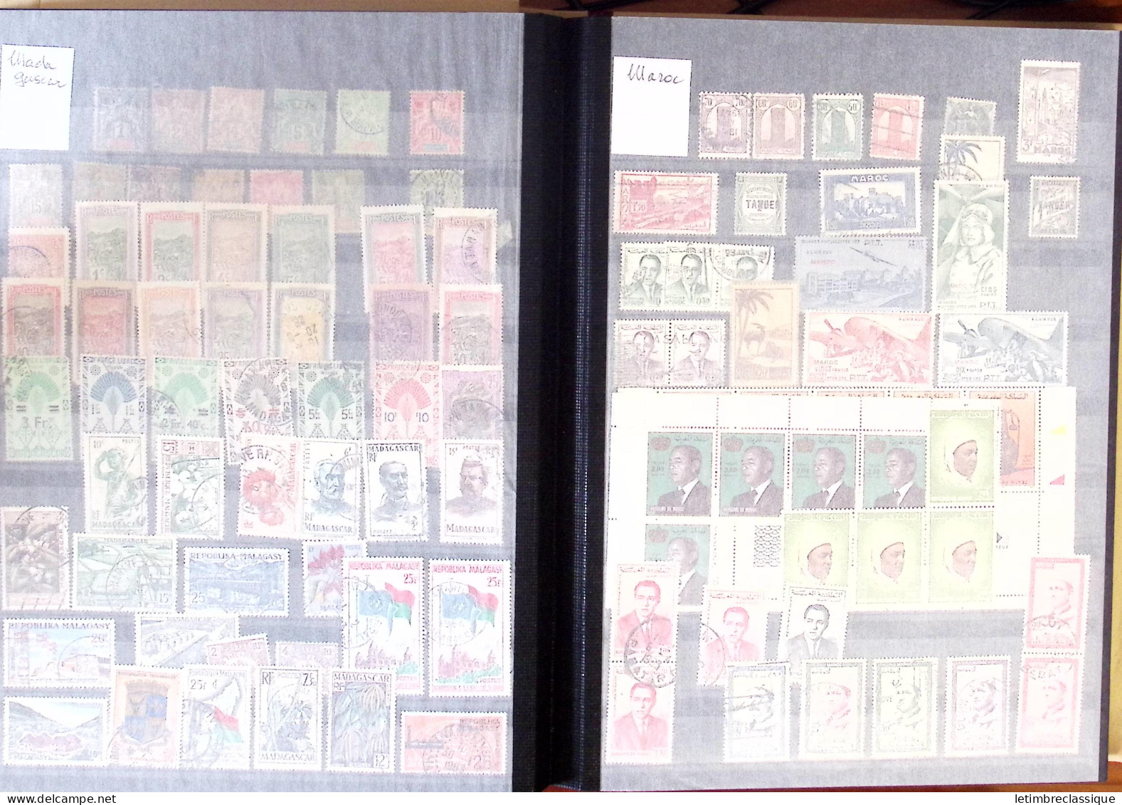 **,*,obl 1885-2007, Collection en un classeur, de timbres des COLONIES, blocs, toutes époques, neufs et obl., dont Algér