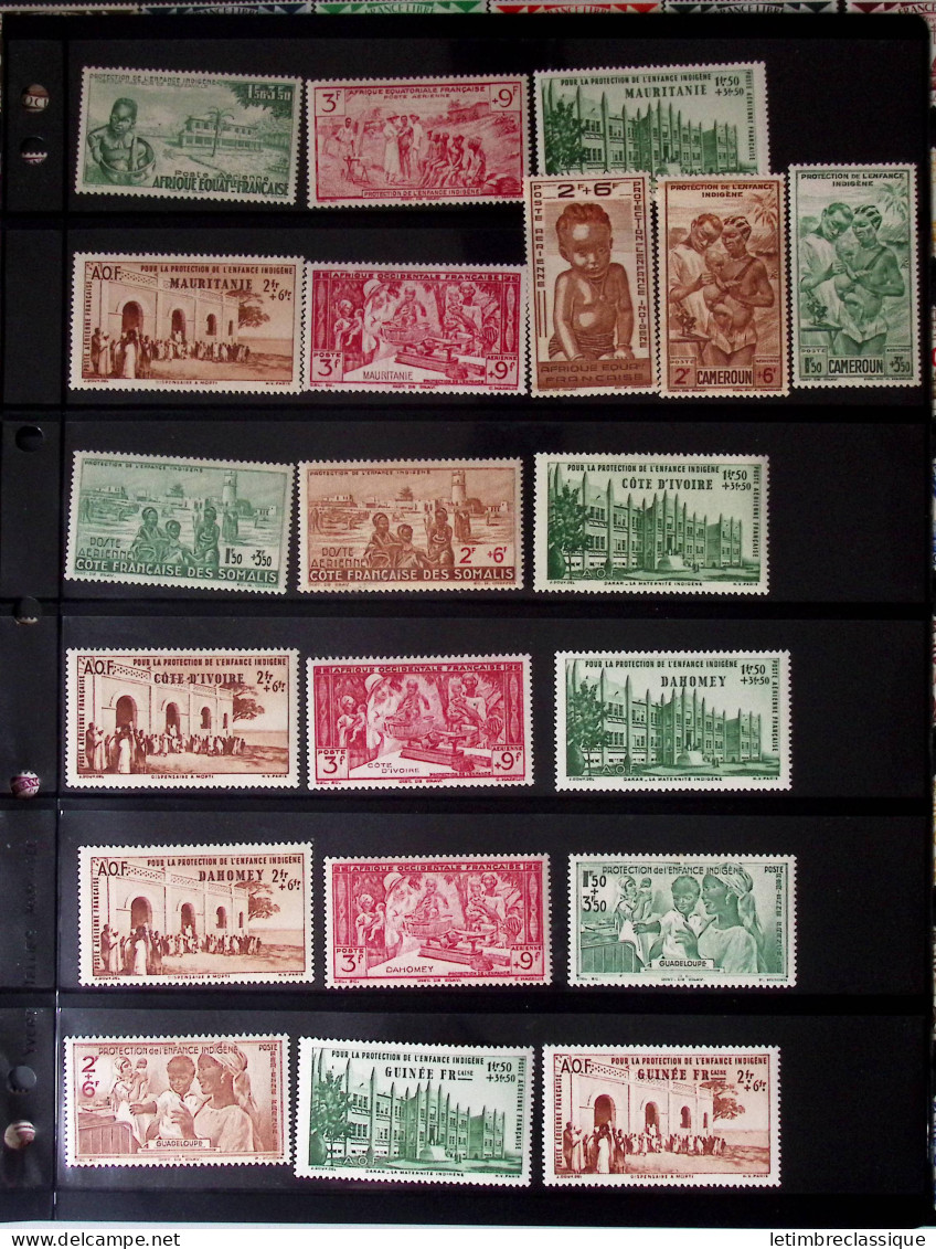 ** 1939-1954, Séries coloniales Caillé, Exposition Internationale de New-York, Défense de l'Empire, Maréchal Pétain (nor