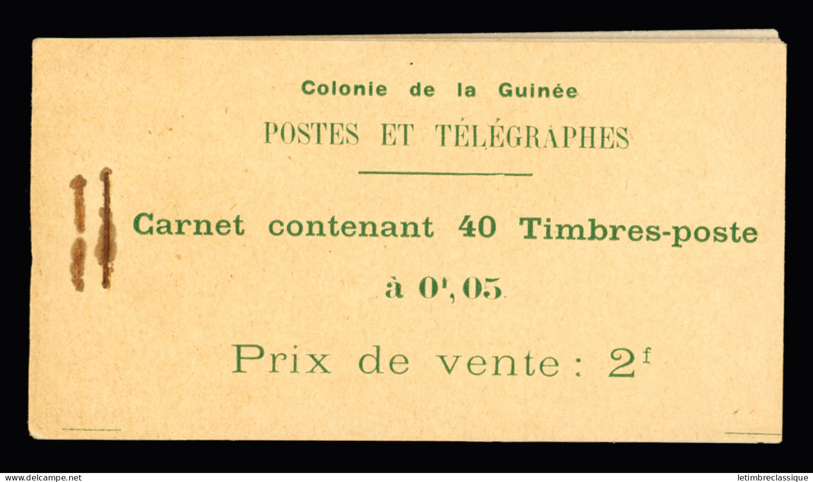 ** Carnet De 40 Timbres 5c Gué à Kitim (n°C66), Agrafe Rouillée, TB - Andere & Zonder Classificatie