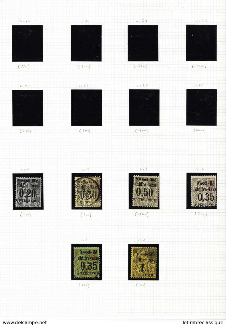 *,obl TAXE N°1 à 17 Série Complète Neufs * (1, 3-4, 9 à 17) Ou Obl. (2, 5 à 8), N°8 Et 16 Avec Coin Arrondi Sinon B/TB,  - Autres & Non Classés