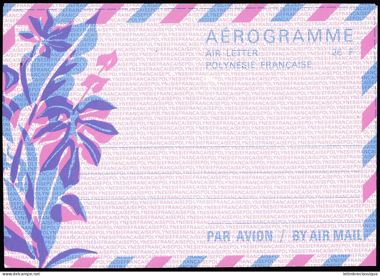 Lettre Polynésie Entier Postal Aérogramme N°2, 26F. TB - Otros & Sin Clasificación