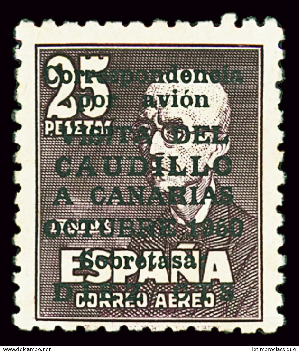 * POSTE AERIENNE N°246A Sans Chiffre De Contrôle, Visite Du Caudillo Aux Canaries, Neuf *, Rousseur, TB, R - Ungebraucht