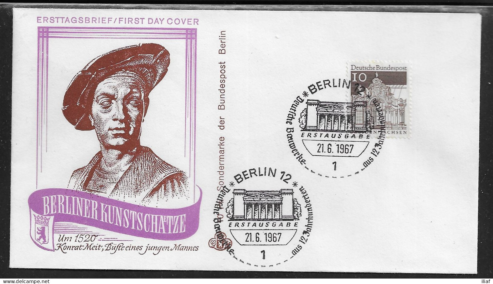 Germany. FDC Sc. 937.   Wallpavillon Of The Zwinger, Dresden/Sachsen.  FDC Cancellation On Cachet Special Envelope - 1961-1970