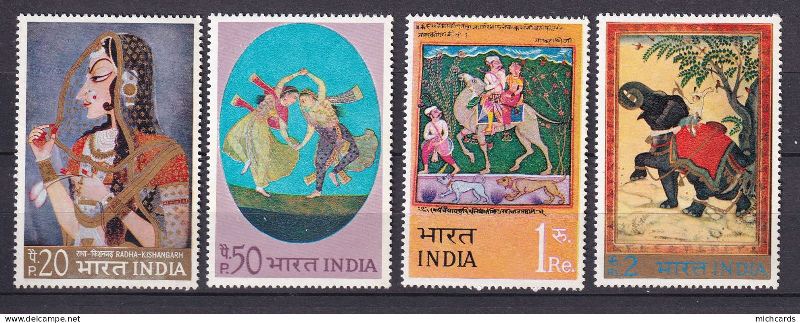 185 INDE 1973 - Yvert 364/67 - Chameau Elephant Tableau - Neuf ** (MNH) Sans Charniere - Unused Stamps