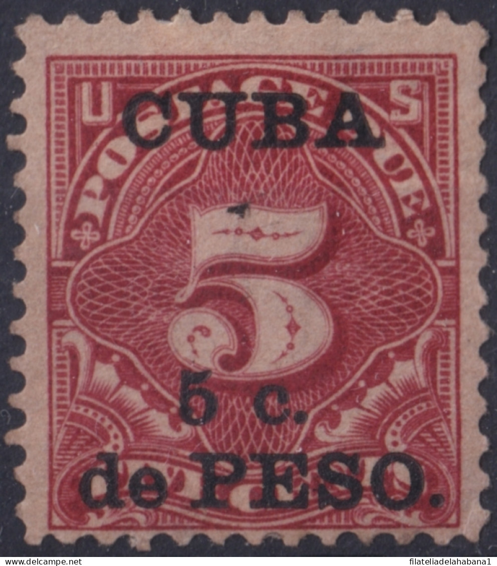 1899-716 CUBA US OCCUPATION 1899 MH 5c POSTAGE DUE TASA POR COBRAR.  - Ungebraucht