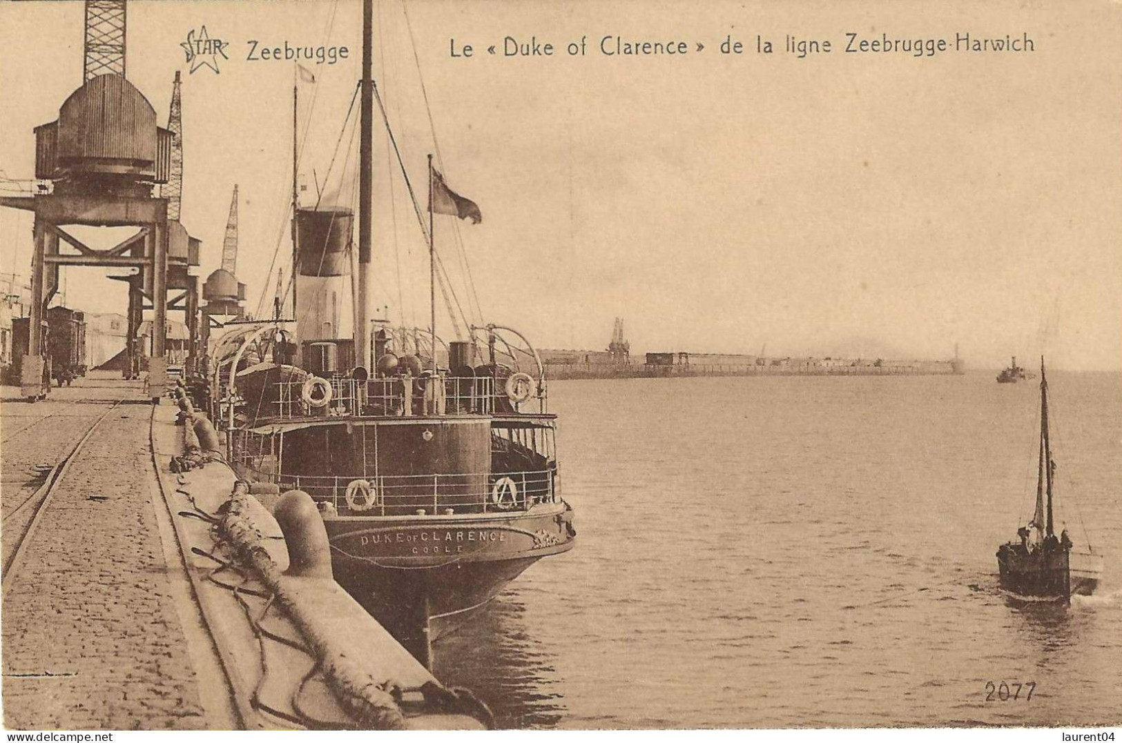 ZEEBRUGGE.  BATEAU LE DUKE OF CLARENCE DE LA LIGNE ZEEBURGGE HARWICH. - Zeebrugge