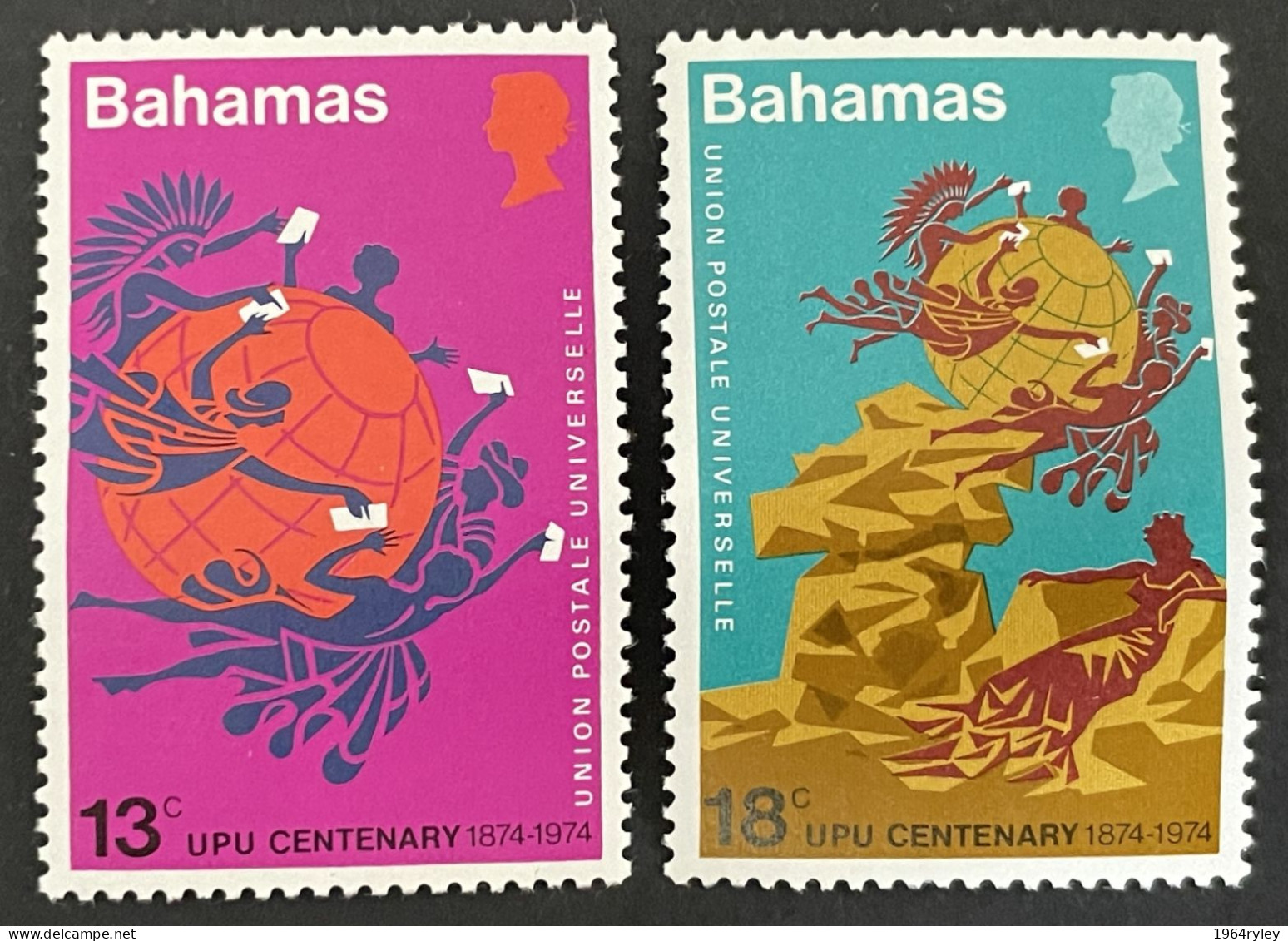 BAHAMAS - MNH** - 1974 Universal Postal Union Centenary  - # 346/347 - Bahama's (1973-...)