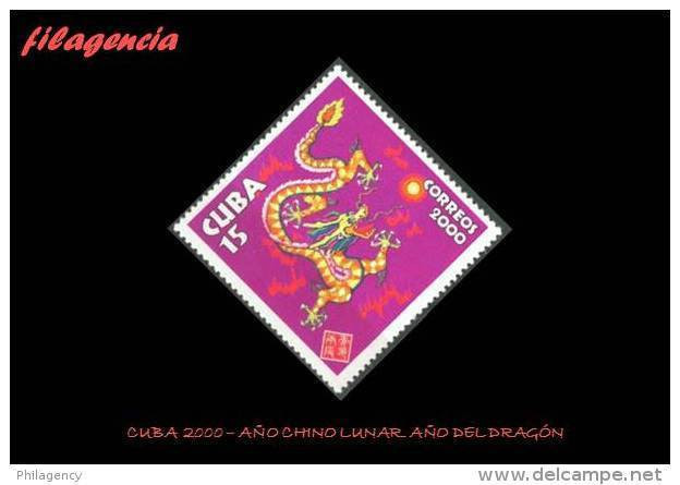 CUBA MINT. 2000-01 AÑO CHINO LUNAR. AÑO DEL DRAGÓN - Nuovi