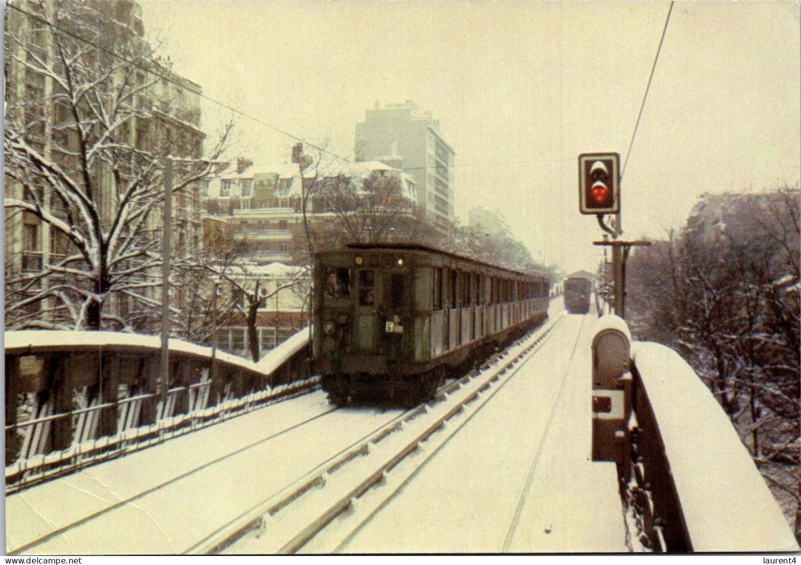 23-3-2024 (3 Y 46) USA ??? Métro Train (railway Under Snow) - Metropolitana