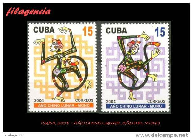 CUBA MINT. 2004-04 AÑO CHINO LUNAR. AÑO DEL MONO - Nuovi