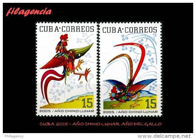 CUBA MINT. 2005-02 AÑO CHINO LUNAR. AÑO DEL GALLO - Nuovi