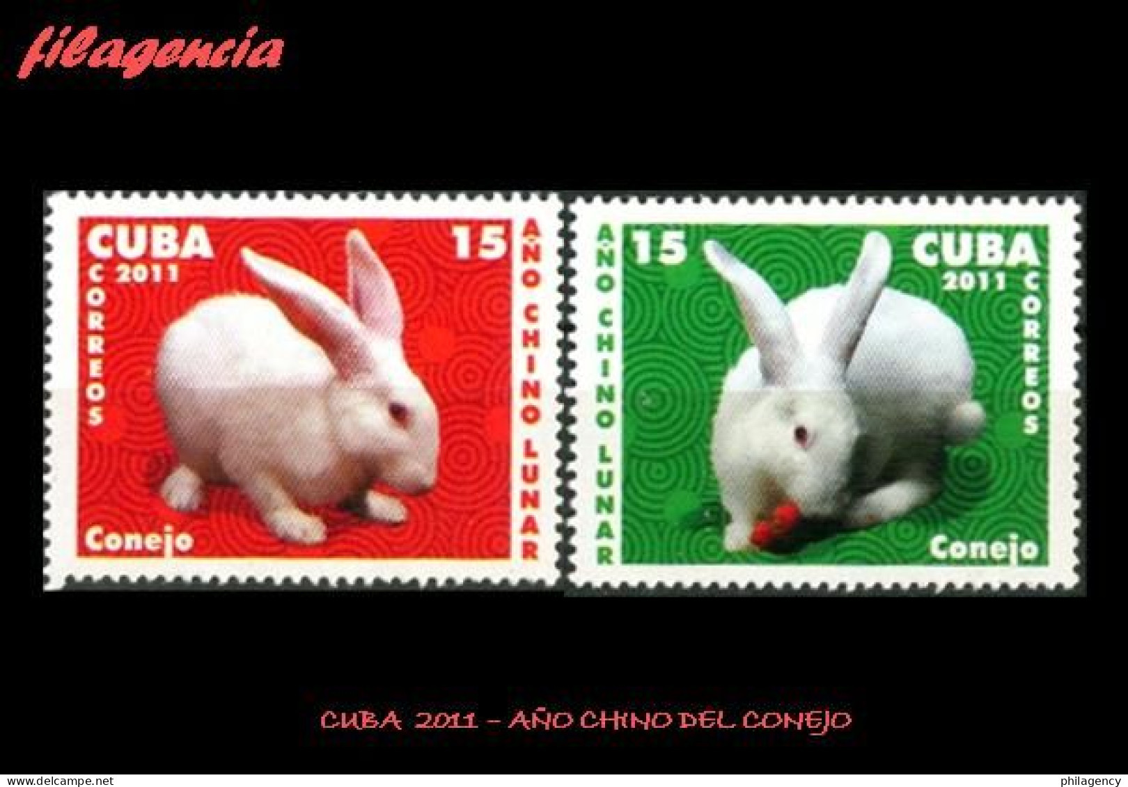 CUBA MINT. 2011-03 AÑO CHINO LUNAR. AÑO DEL CONEJO - Ungebraucht