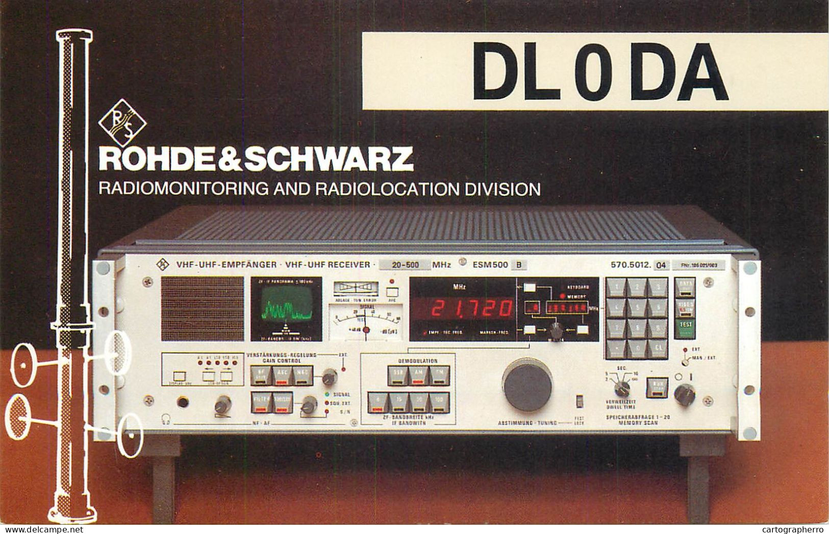 Germany Federal Republic Radio Amateur QSL Card DL0DA - Radio Amatoriale