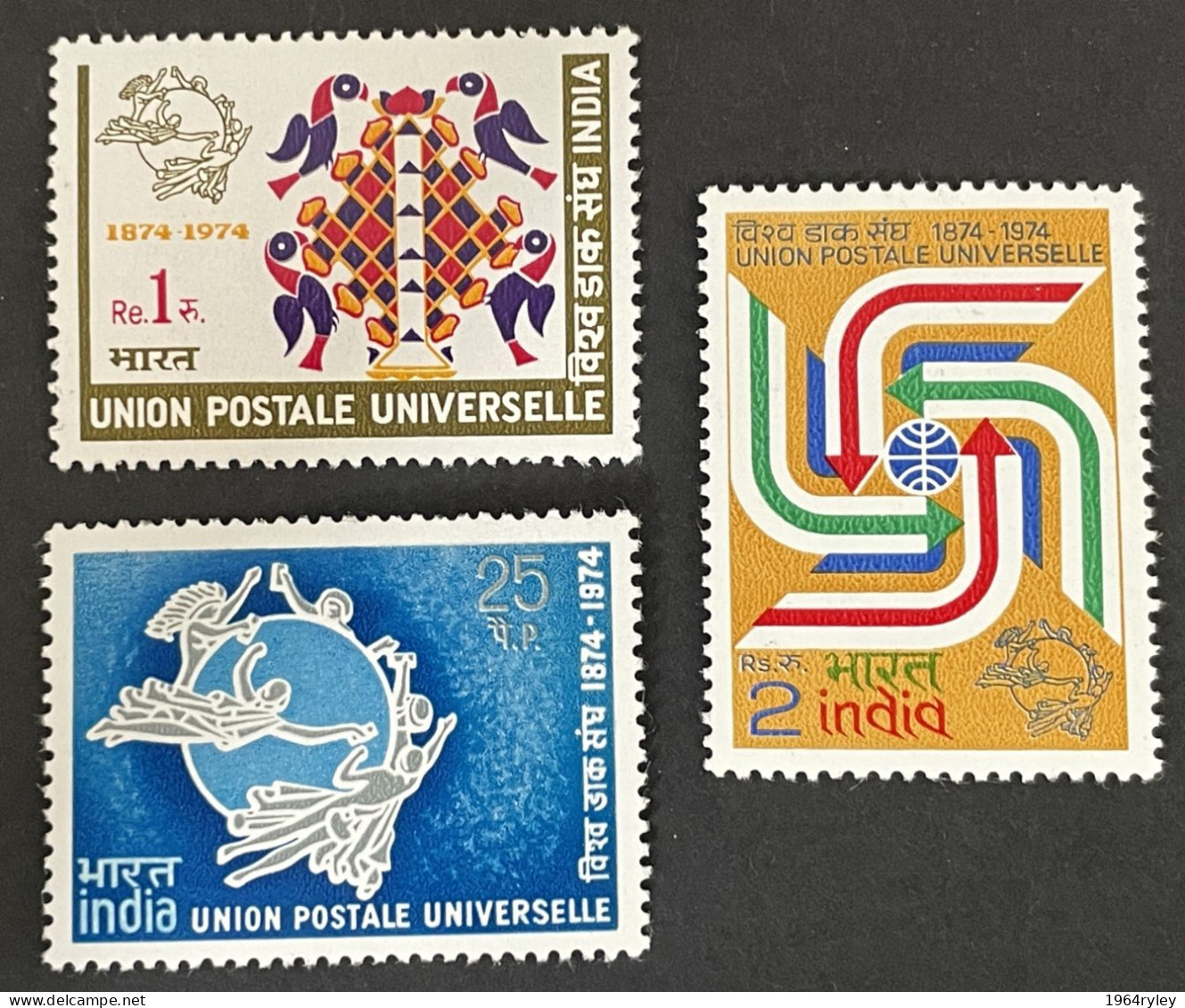 INDIA - MNH** - 1974 Universal Postal Union Centenary  - # 740/742 - Neufs