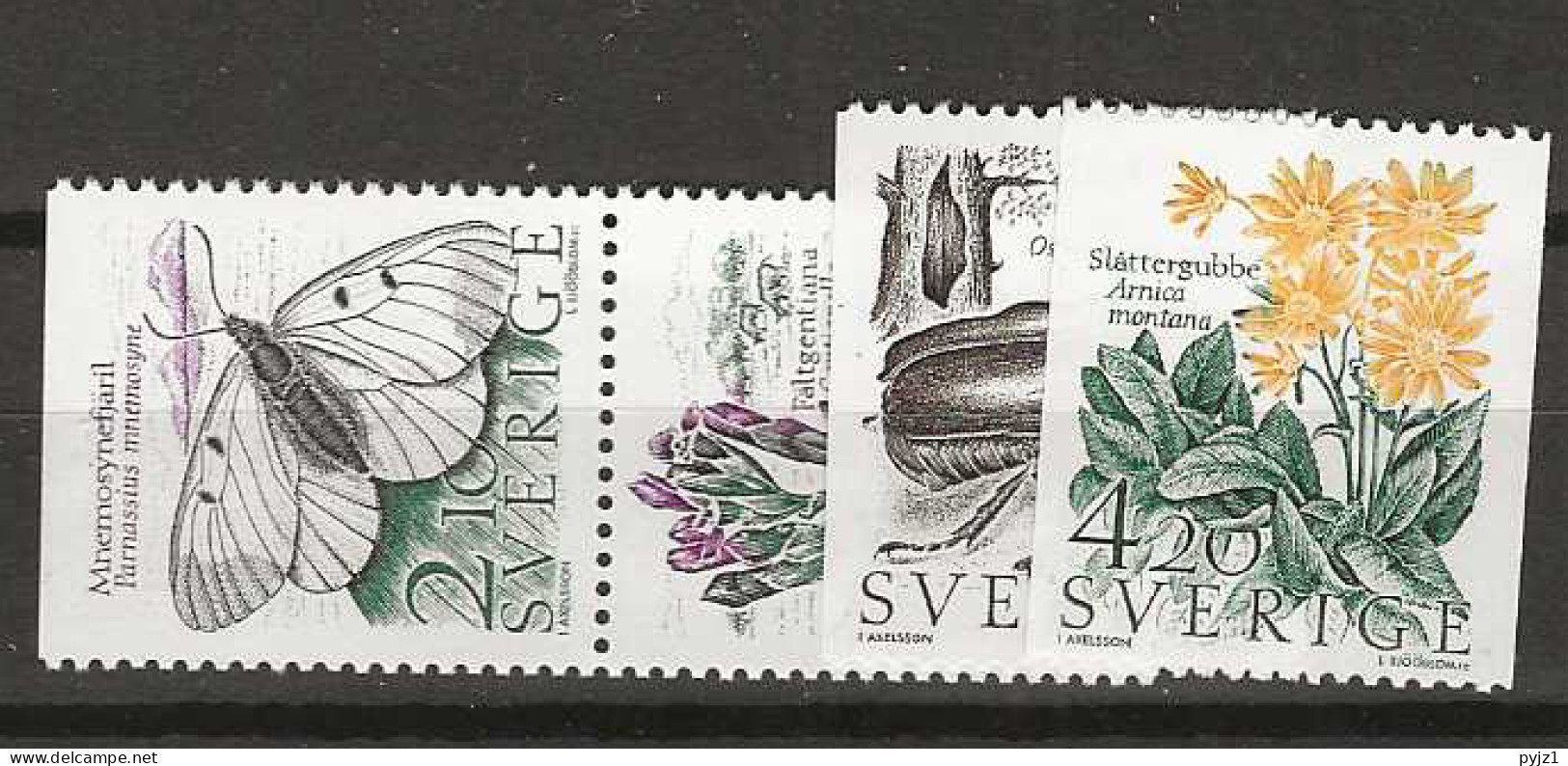 1987 MNH Sweden Mi 1423-26 Postfris** - Nuevos