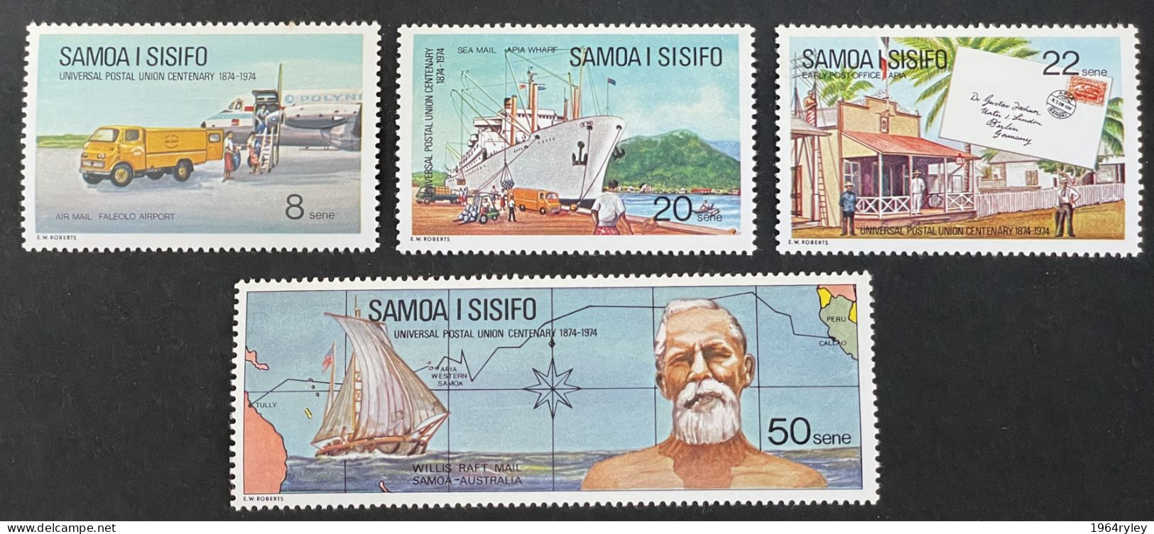 SAMOA - MNH** - 1974 Universal Postal Union Centenary  - # 403/406 - Samoa