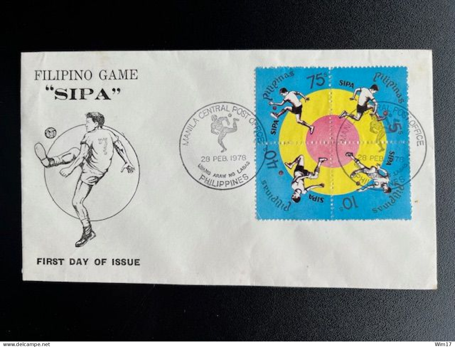 PHILIPPINES 1978 FDC SIPA BALLGAME 28-02-1978 - Filippine