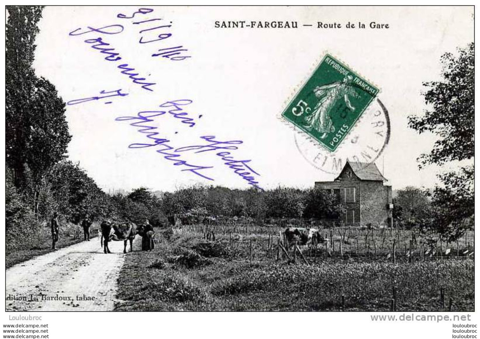 77 SAINT FARGEAU ROUTE DE LA GARE EDIT BARDOUX - Saint Fargeau Ponthierry