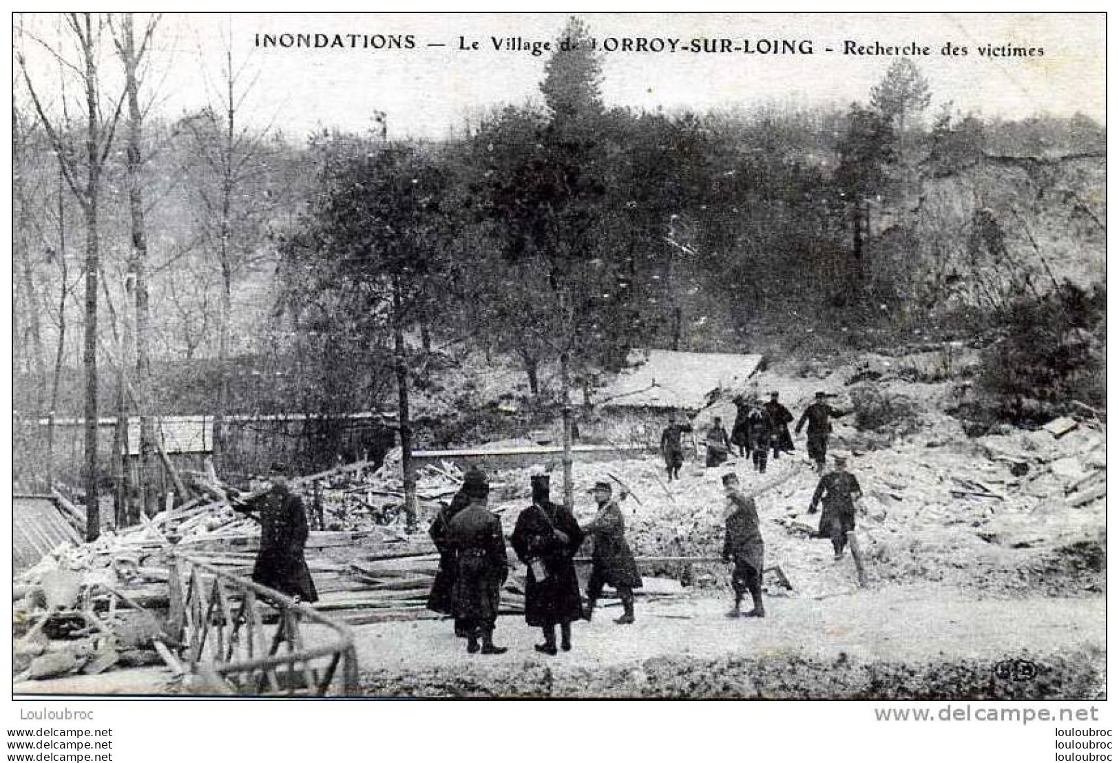 77 LORROY SUR LOING INONDATIONS 1910 RECHERCHE DES VICTIMES EDIT ELD - Disasters