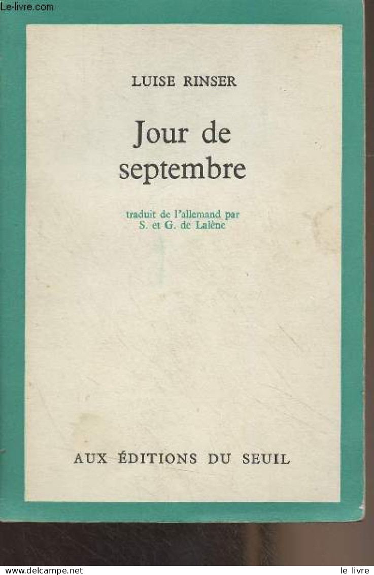 Jour De Septembre - Rinser Luise - 1966 - Andere & Zonder Classificatie