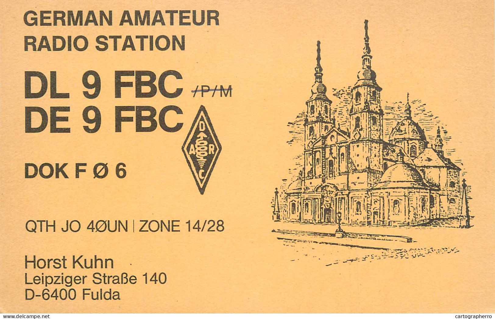 Germany Federal Republic Radio Amateur QSL Card Y03CD DL9FBC - Radio Amatoriale