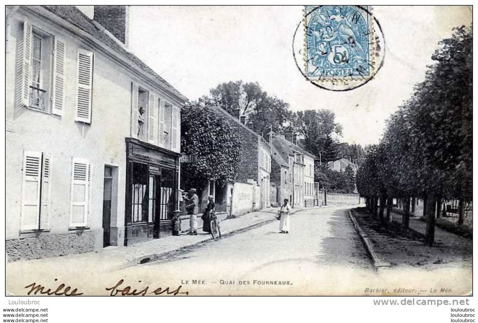 77 LE MEE SUR SEINE QUAI DES FOURNEAUX CAFE ANDRE ET POSTE EDIT BARBIER - Le Mee Sur Seine