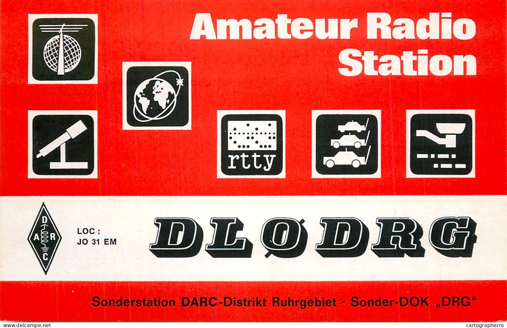 Germany Federal Republic Radio Amateur QSL Card Y03CD DL0DRG - Radio Amatoriale