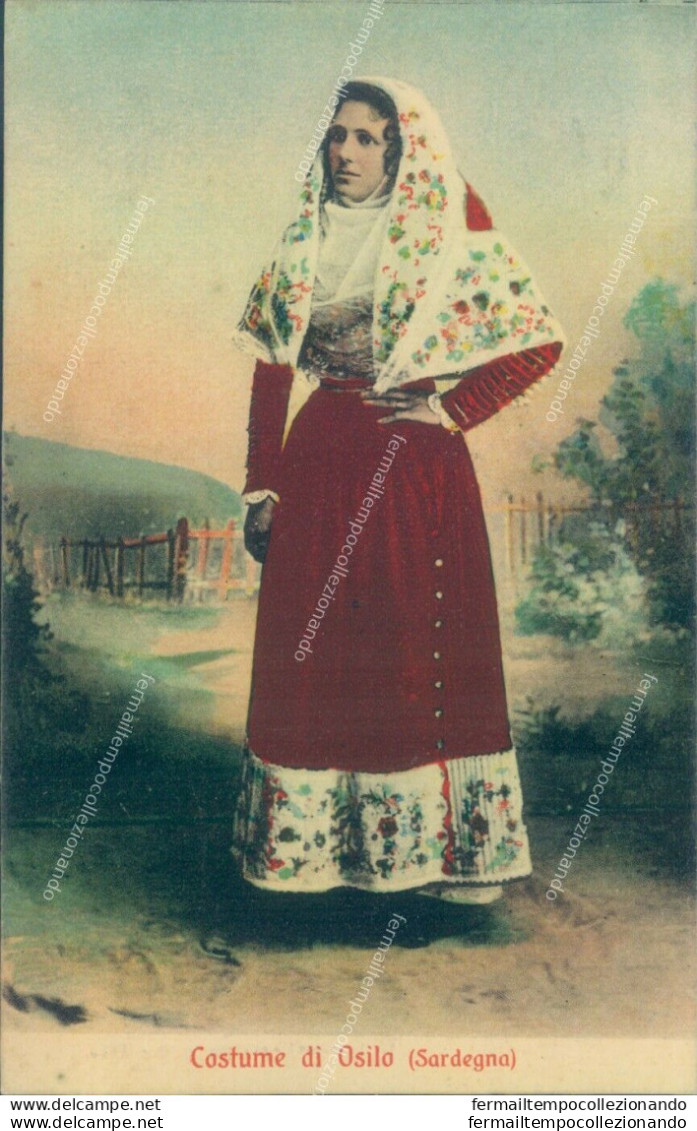 Z12  Cartolina Costume Di Osilo Sardegna 1910 - Sonstige & Ohne Zuordnung