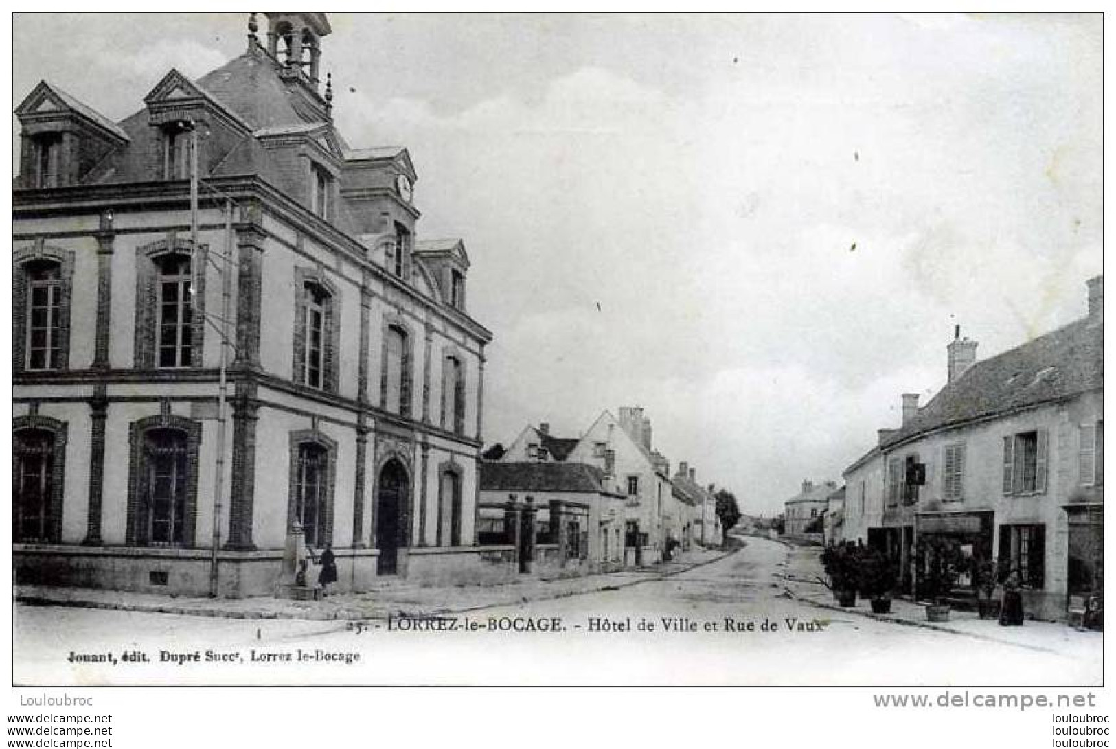 77 LORREZ LE BOCAGE HOTEL DE VILLE ET RUE DE VAUX EDIT  DUPRE - Lorrez Le Bocage Preaux