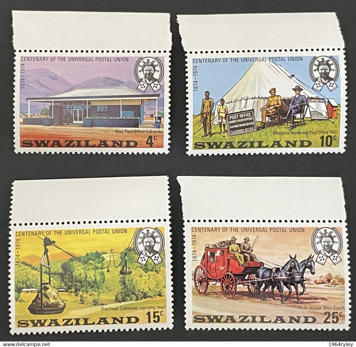 SWAZILAND - MNH** - 1974 Universal Postal Union Centenary  - # 214/217 - Swaziland (1968-...)