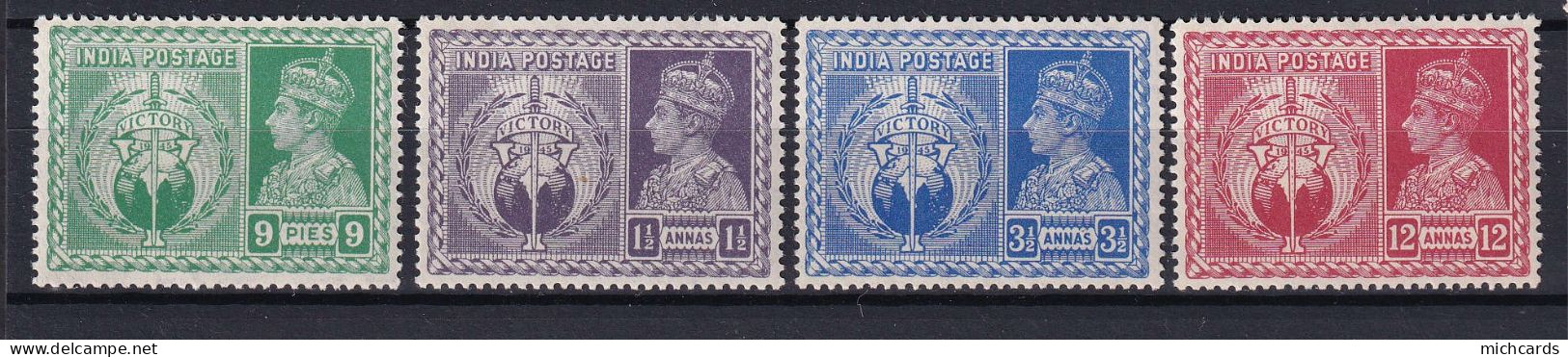 187 INDE ANGLAISE 1946 - Yvert 174/77 - George VI - Neuf ** (MNH) Sans Charniere - 1936-47 King George VI