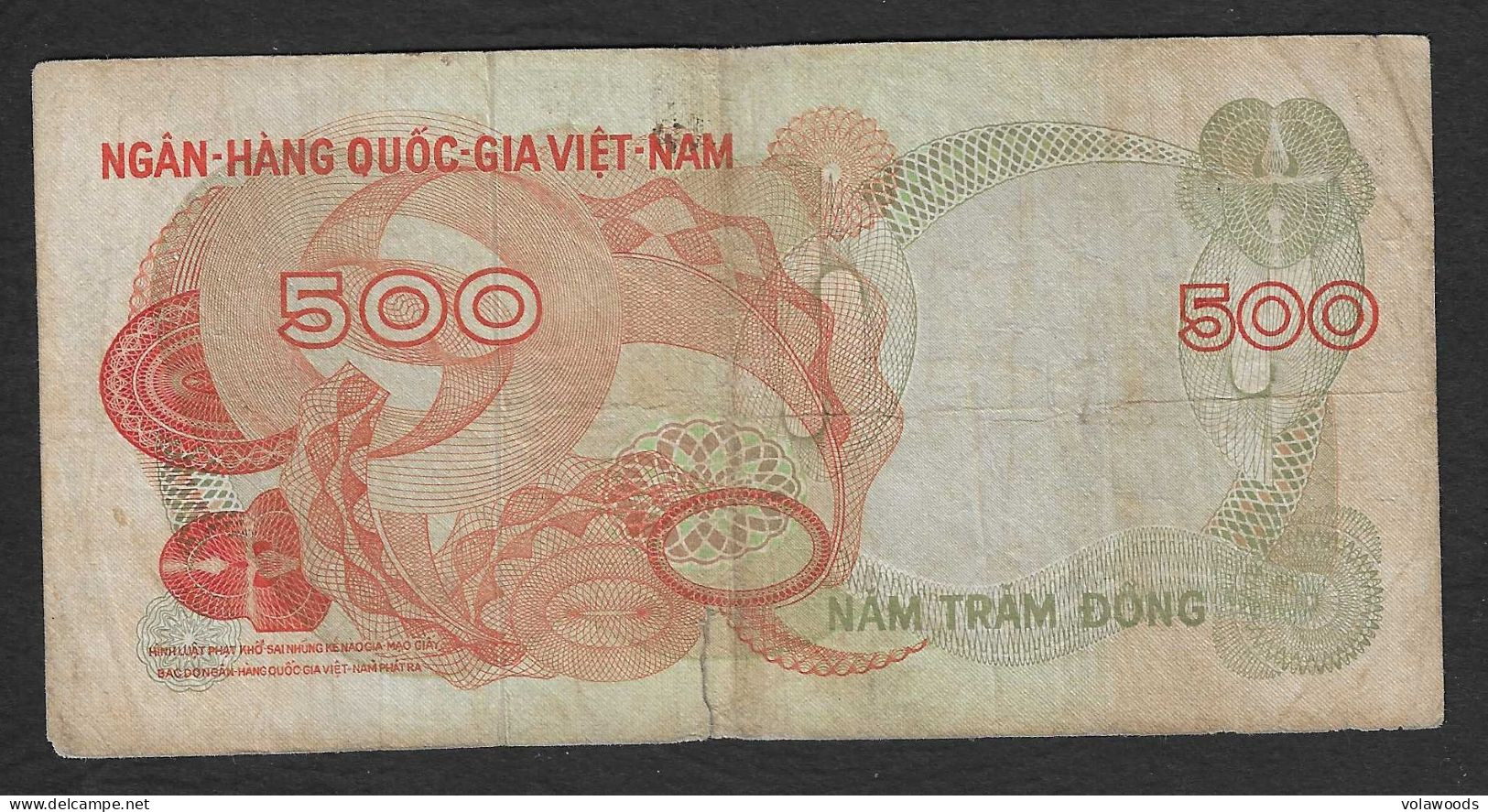 Vietnam Del Sud - Banconota Circolata Da 500 Dong P-28a - 1970 #19 - Viêt-Nam