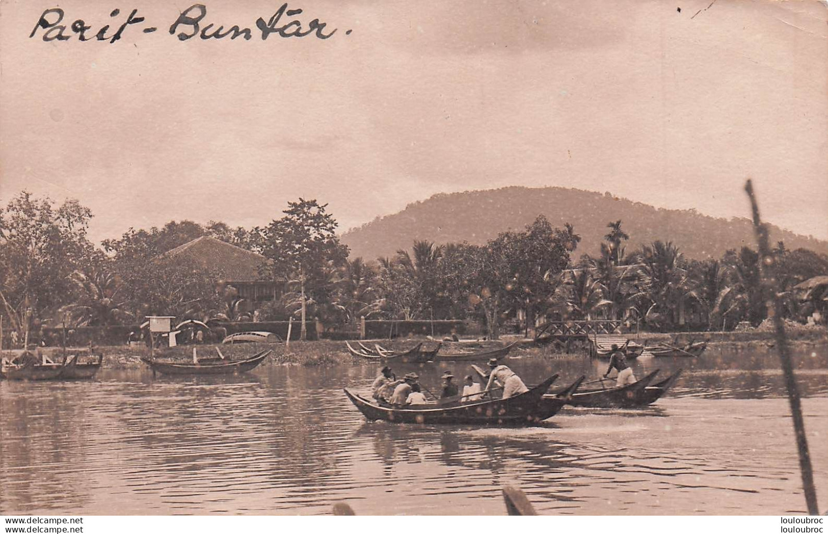 PARIT BUNTAR DISTRICT DE KERIAN RARE CARTE PHOTO   MALAISIE 1917 - Malaysia