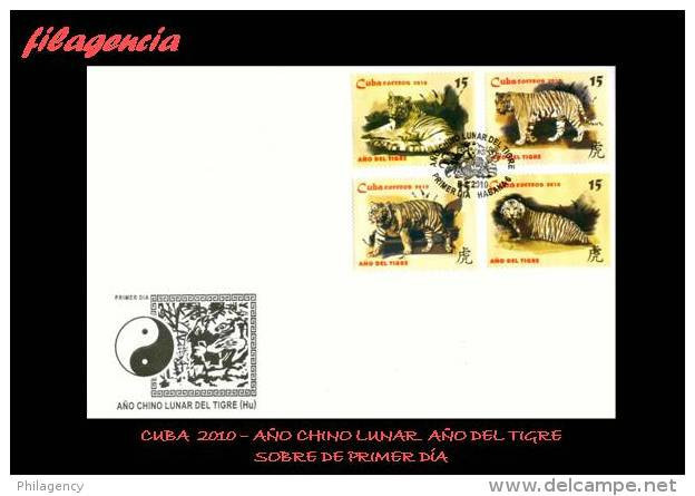 CUBA SPD-FDC. 2010-06 AÑO CHINO LUNAR. AÑO DEL TIGRE - FDC