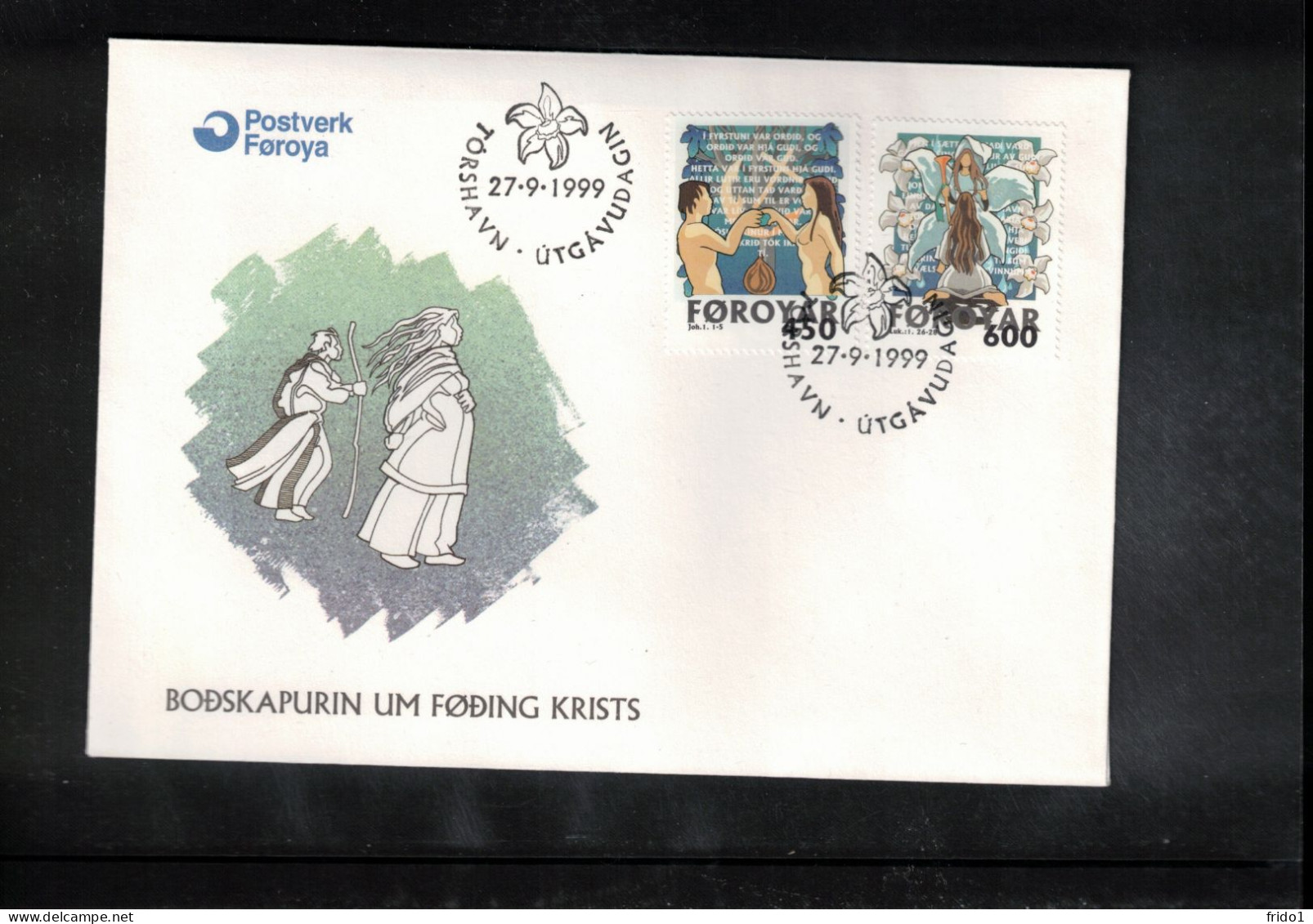 Faroe Islands 1999 Christmas FDC - Färöer Inseln