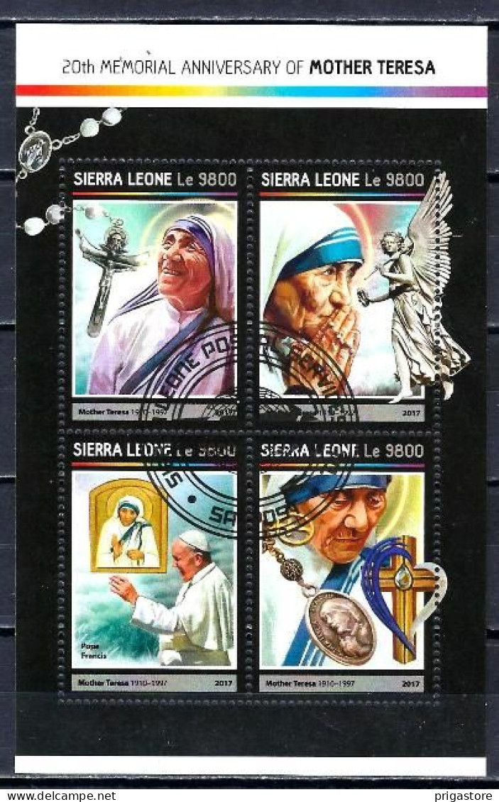 Célébrités Mère Teresa Sierra Leone 2017 (20) Yvert N° 6393 à 6696 Oblitérés Used - Mère Teresa