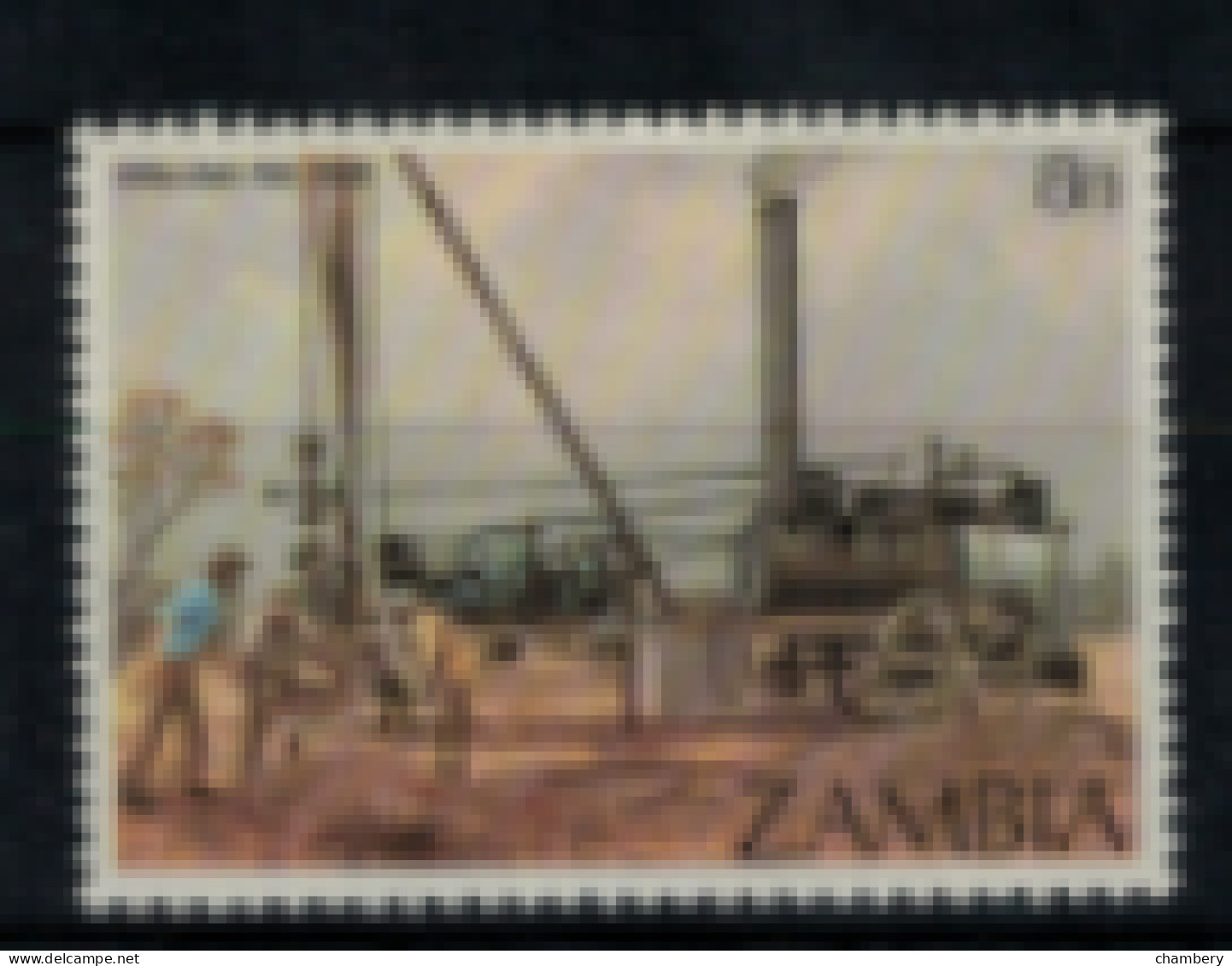 Zambie - "1ère Machine à Vapeur : Foreuse 1926" - Neuf 1* N° 267 De 1983 - Zambie (1965-...)