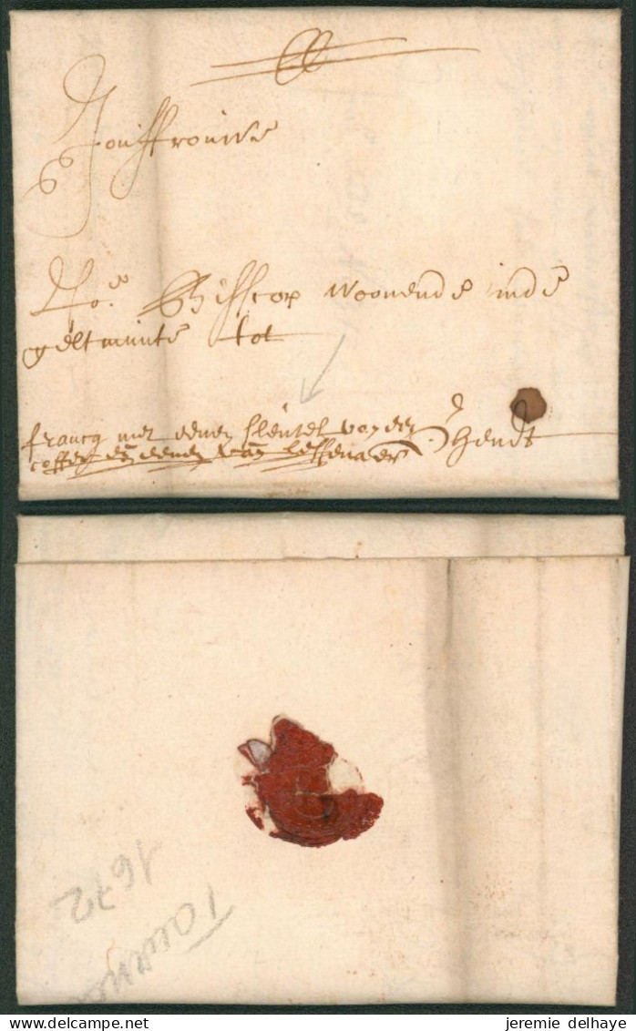 Précurseur - LAC Datée De Doornik (Tournai, 1672) > Ghent + Manuscrit "Franco,..." (sur Deux Lignes). A Examiner ! TTB - 1621-1713 (Spaanse Nederlanden)