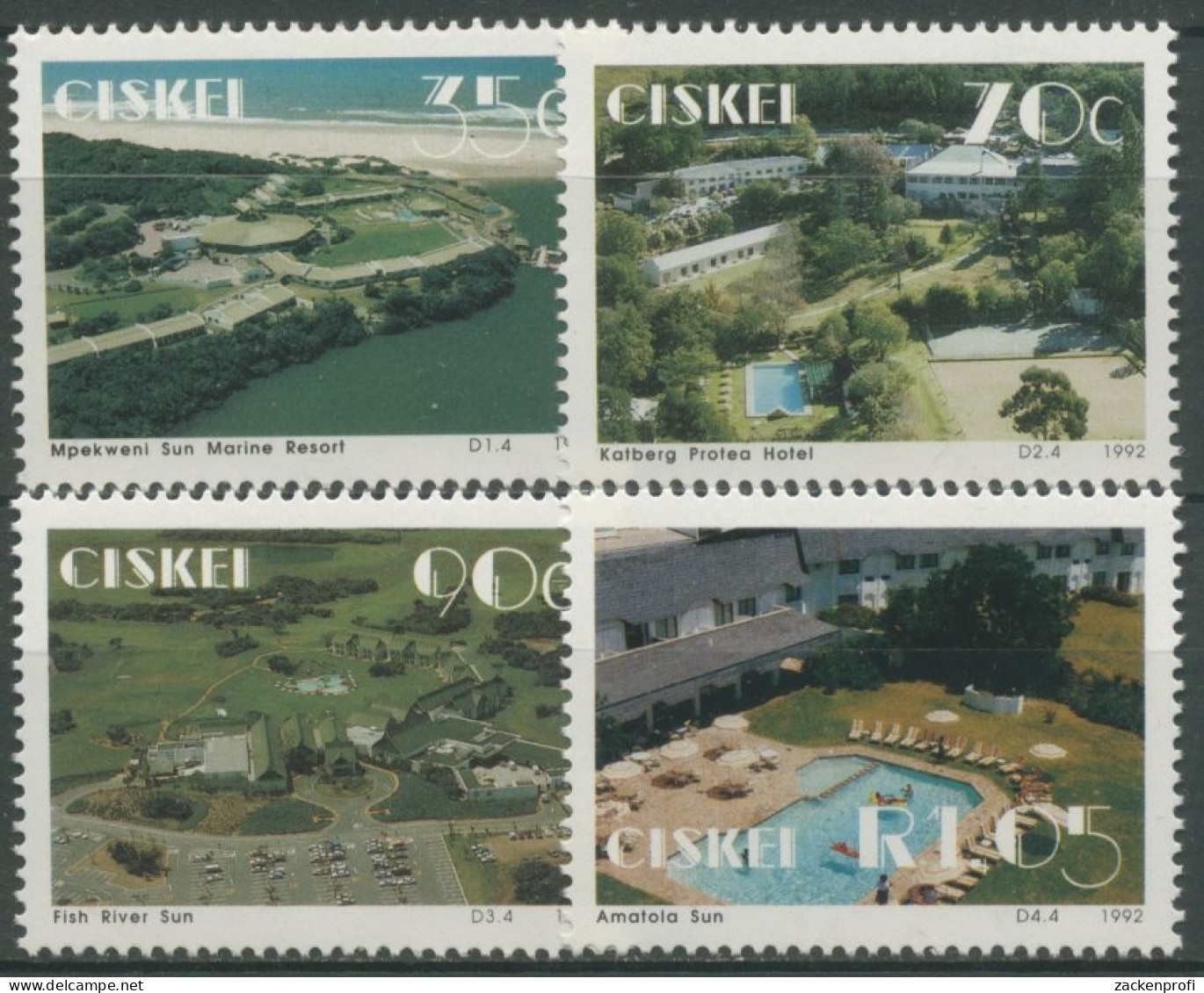 Ciskei 1992 Tourismus Hotelanlagen 224/27 Postfrisch - Ciskei