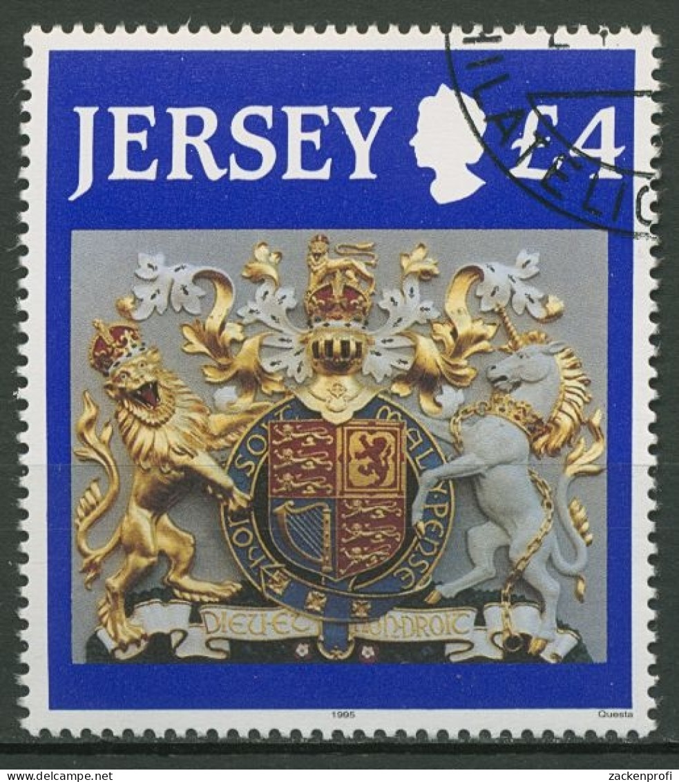 Jersey 1995 Freimarke Königliches Wappen 687 Gestempelt - Jersey