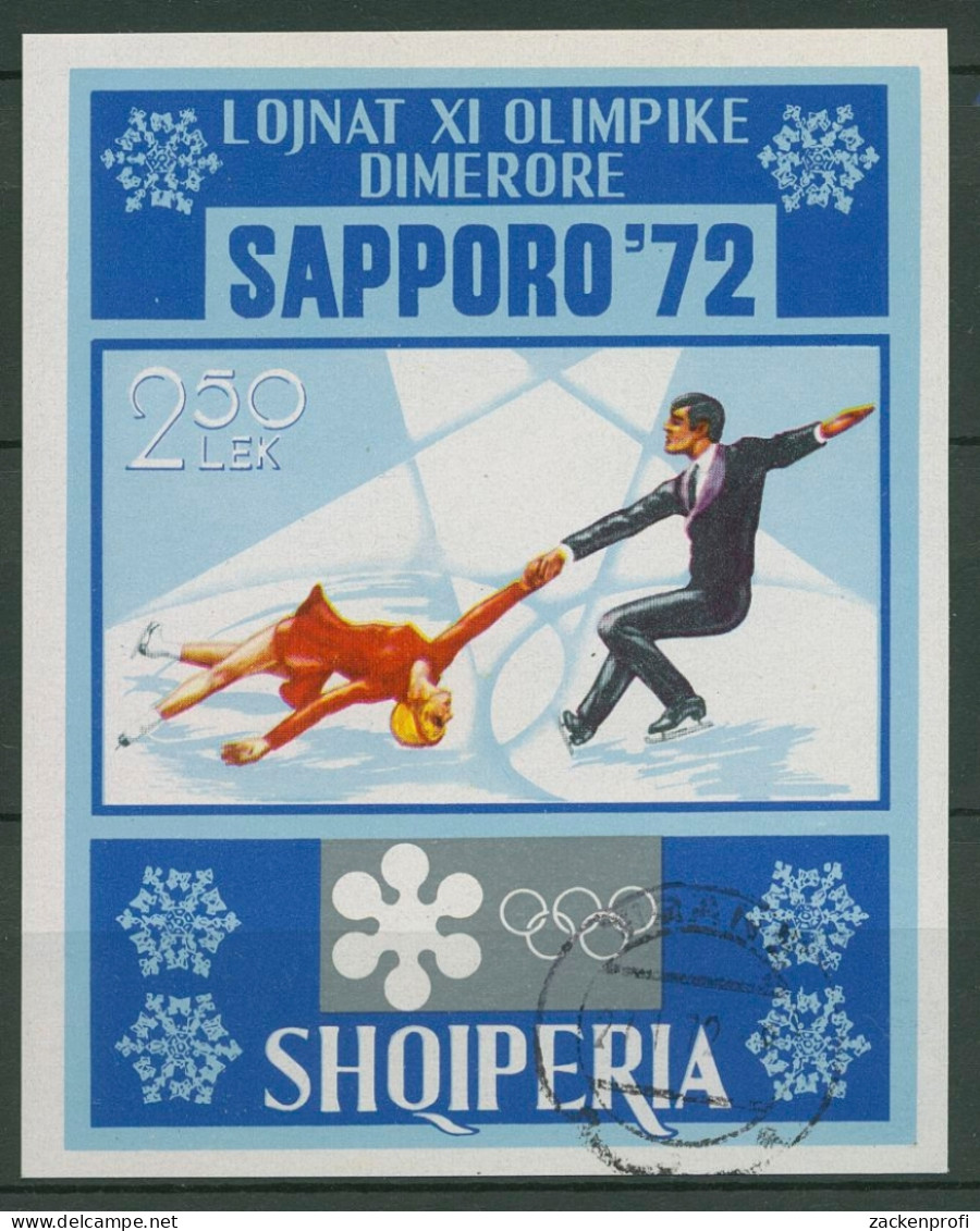 Albanien 1972 Olympische Winterspiele Sapporo Block 44 Gestempelt (C91755) - Albania