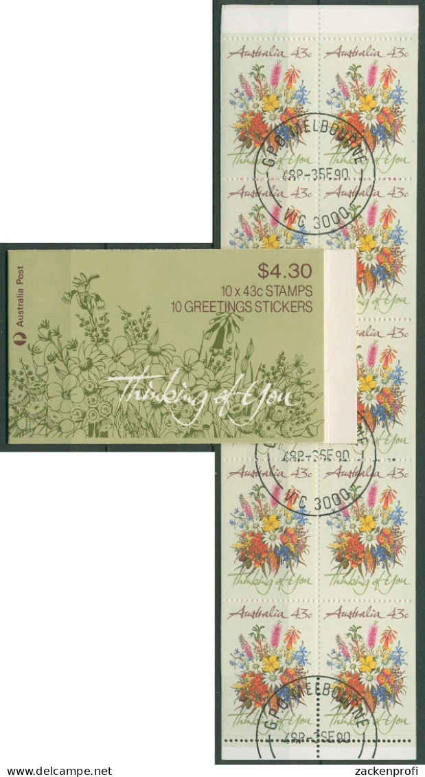 Australien 1990 Blumenstrauß Markenheftchen MH 0-69 Gestempelt (C29490) - Carnets