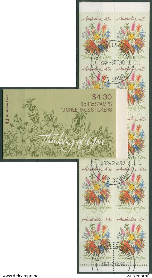 Australien 1990 Blumenstrauß Markenheftchen MH 0-69 Gestempelt (C29490) - Booklets