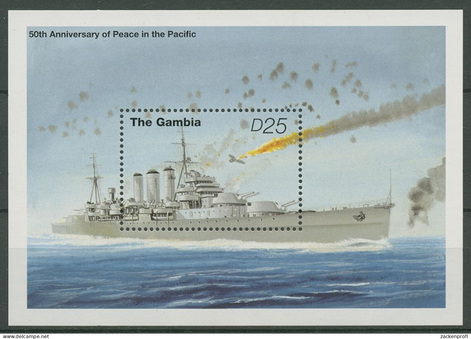 Gambia 1995 Kriegsschiff Kreuzer Block 260 Postfrisch (C29096) - Gambia (1965-...)