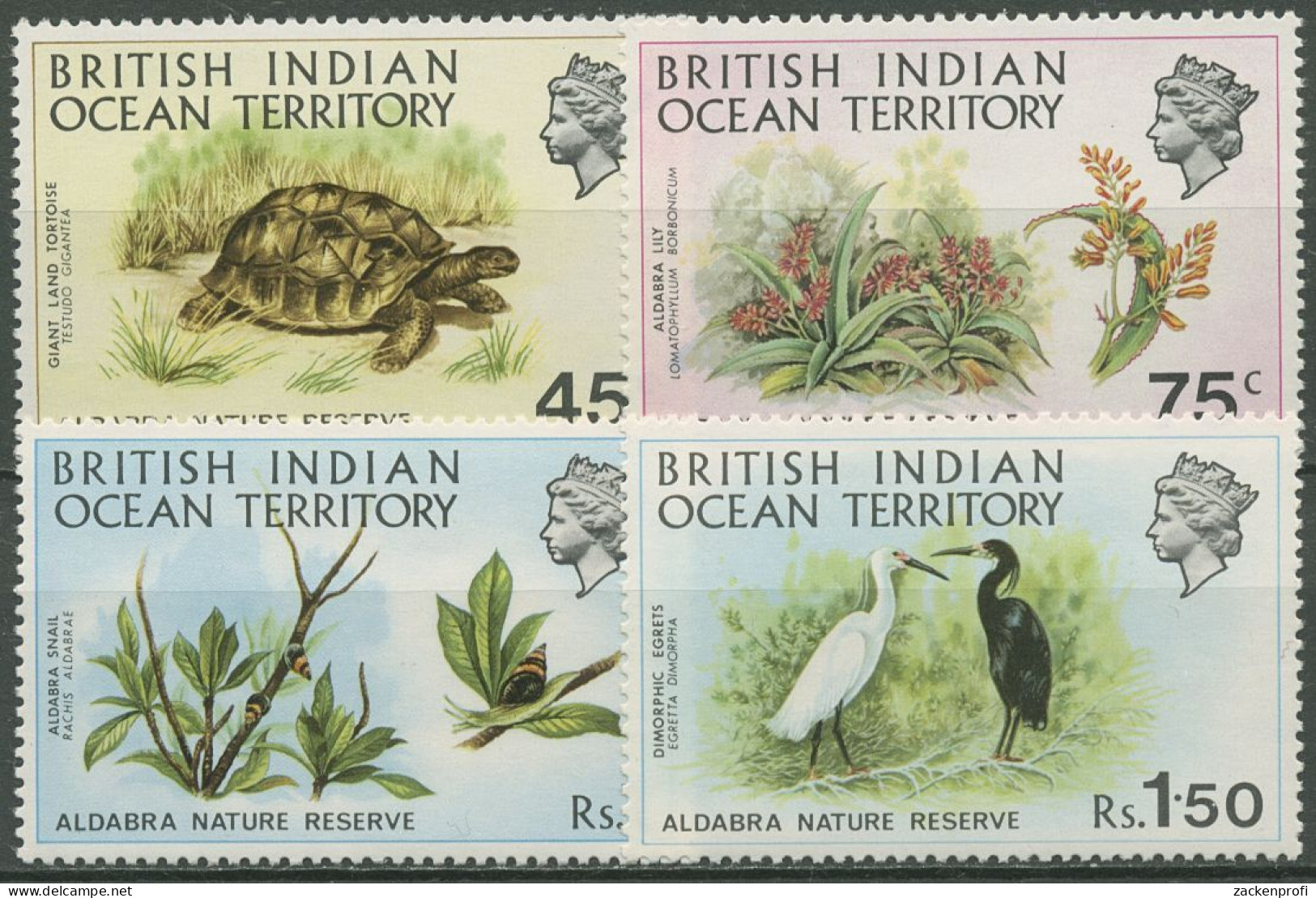 Brit. Territorium Im Ind. Ozean 1971 Naturschutzgebiet Aldabra 39/42 Postfrisch - Sonstige - Afrika
